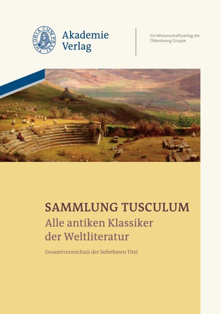 SAMMLUNG TUSCULUM - Oldenbourg Verlag