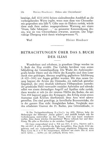 BETRACHTUNGEN ÜBER DAS 5. BUCH DER ILIAS