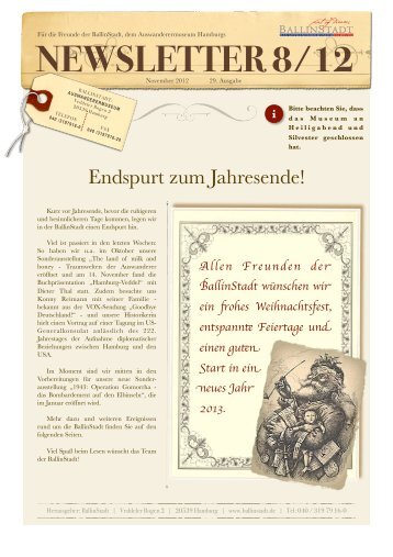 Newsletter 8-12 PAGES - BallinStadt