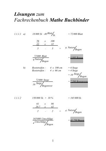 Lösungen zu „Mathe Buchbinder“ - PDF-Site