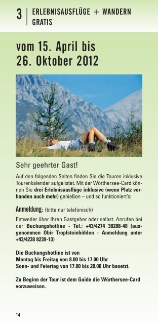 Wörthersee Card - Produkte