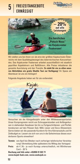 Wörthersee Card - Produkte