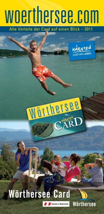 Wörthersee Card Broschüre 2011 - Produkte