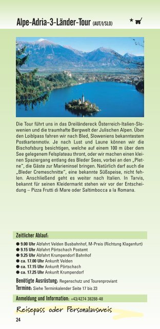 Wörthersee Card Broschüre 2011 - Produkte