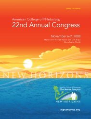 22nd Annual Congress - American College of Phlebology