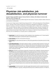 Physician Job satisfaction, job dissatisfaction, and physician turnover