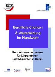 Berufliche Chancen & Weiterbildung im Handwerk - BGZ