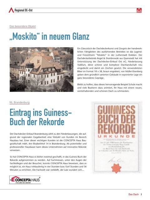 „Moskito“ in neuem Glanz Eintrag ins Guiness- Buch der Rekorde