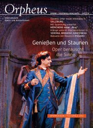 Genießen und Staunen - Orpheus - internationale Opern