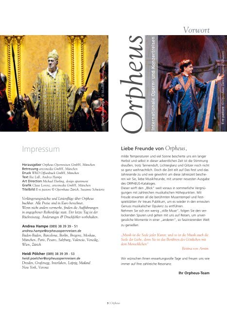 Genießen und Staunen - Orpheus - internationale Opern
