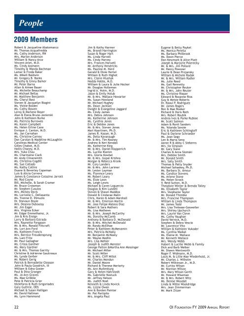 FY 2009 annual RepORt - Osteogenesis Imperfecta Foundation