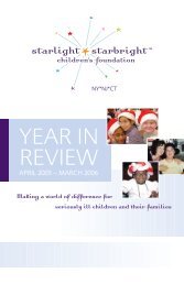 YEAR IN REVIEW - Starlight Children's Foundation