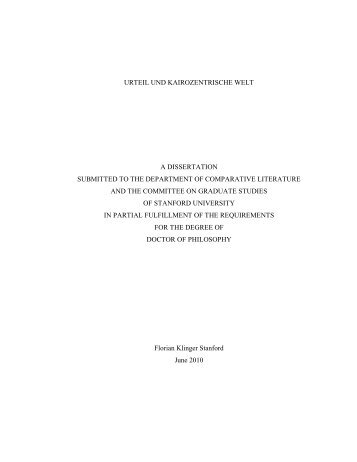 urteil und kairozentrische welt a dissertation submitted to the ...