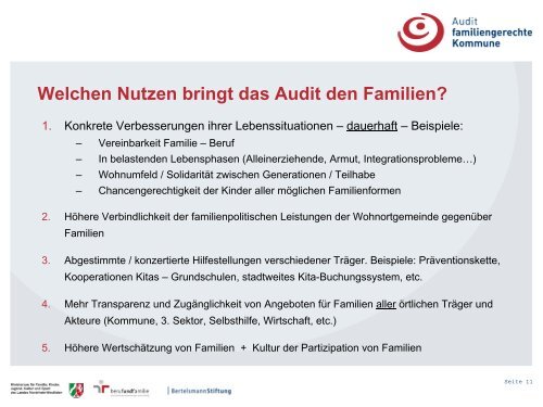 Was beinhaltet das Audit familiengerechte Kommune?
