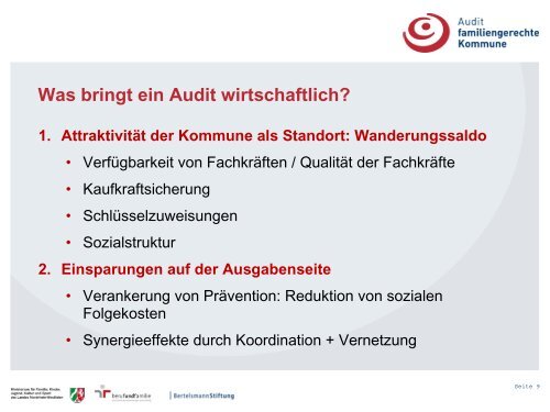 Was beinhaltet das Audit familiengerechte Kommune?