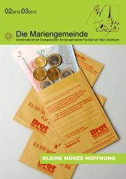 [PDF] Die Mariengemeinde - Ev. Marienkirche in Frankfurt-Seckbach