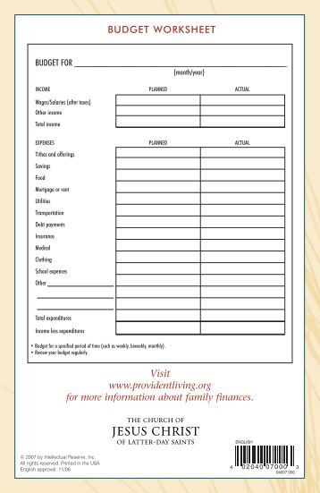 Worksheets Lds Budget Worksheet camp council event budget worksheet and report gamehaven visit www providentliving org for lds org