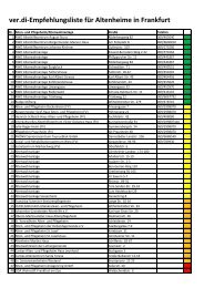 ver.di-Empfehlungsliste für Altenheime in Frankfurt - AWO