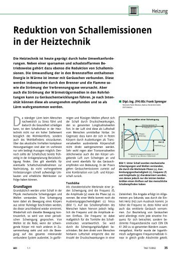 Reduktion von Schallemissionen in der Heiztechnik - Buderus
