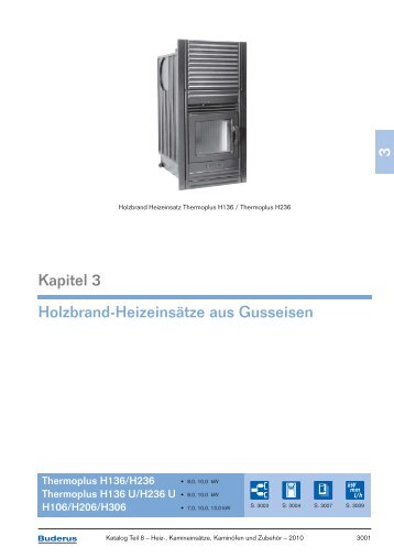 3 Kapitel 3 Holzbrand-Heizeinsätze aus Gusseisen - Buderus