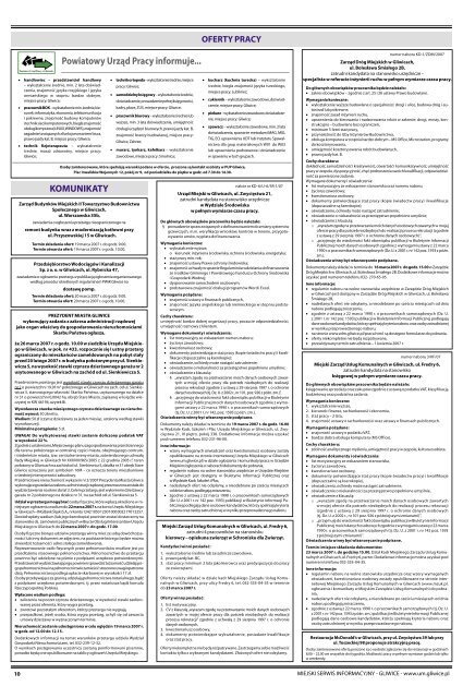 wieloletni plan inwestycyjny na lata 2007 - Miasto Gliwice - Gliwice.pl