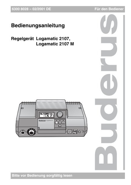 Buderus R2114 S06 V4.12 Regelgerät Festbrennstoffkessel Logamatic Regelung 