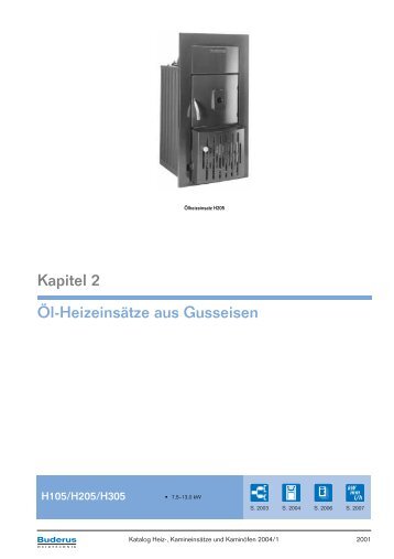 Kapitel 2 Öl-Heizeinsätze aus Gusseisen - Buderus