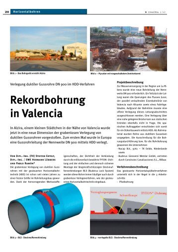 Rekordbohrung in Valencia - Nodig-Bau.de