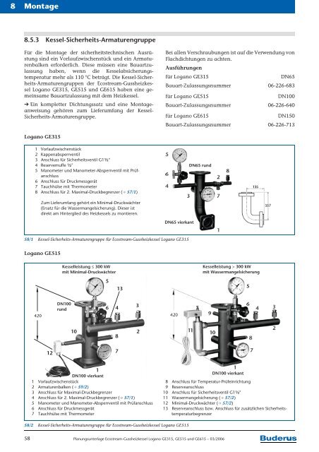 Planungsunterlage Ecostream-Gussheizkessel Logano ... - Buderus