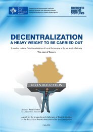 DECENTRALIZATION - FES Prishtina