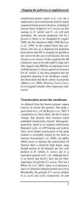 The Staphylococcus aureus secretome - TI Pharma