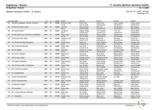 XVII. Marathonstaffel - Ergebnisse, P. 3 - dashman.de