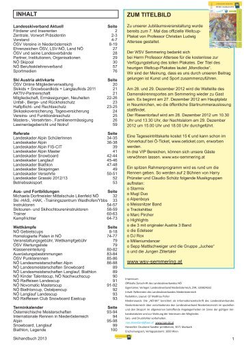 INHALT ZUM TITELBILD - Landesschiverband Niederösterreich