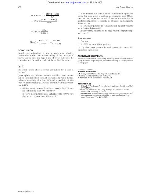 An introduction to power and sample size estimation