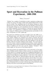 Sport and Recreation in the Pullman Experiment, 1880-1900