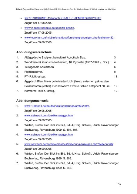 Ägyptisch Blau, Pigment - Index (www.archaeometrielabor.com)