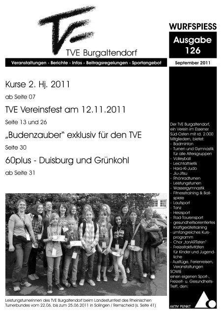 WURFSPIESS Ausgabe 126 - TVE Burgaltendorf