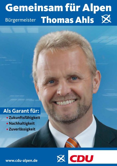 Als Garant für: - CDU Alpen