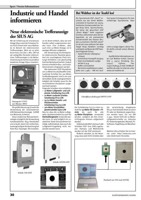 Landesmeisterschaften 2000 - Schützenwarte - WSB