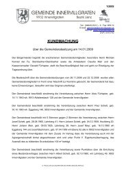 KUNDMACHUNG - Gemeinde Innervillgraten