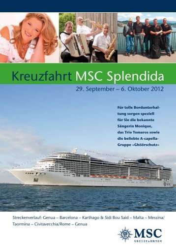 Kreuzfahrt MSC Splendida - Zentrum Reisen AG