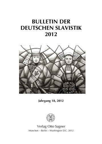 Bulletin der deutschen Slavistik 18, 2012 - Kodeks