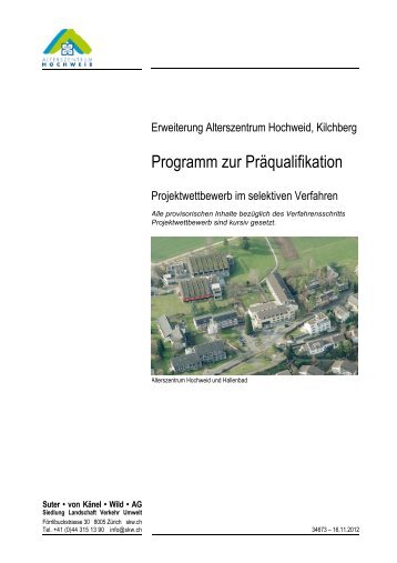 Programm zur Präqualifikation (.pdf) - Suter von Känel Wild AG