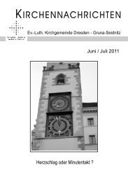 unsere Kirchen - Kirchgemeinde Gruna-Seidnitz