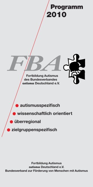 Programm 2010 - Autismus Deutschland eV