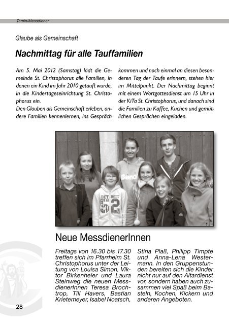 Weihnachtspfarrbrief 2011 - Pfarramt St. Christophorus