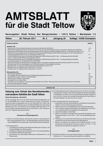 AMTSBLATT für die Stadt Teltow