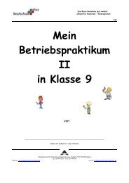 Mein Betriebspraktikum II in Klasse 9 - Realschule plus Herdorf