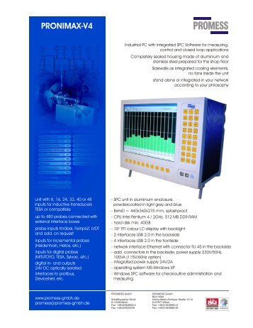 PRONIMAX-V4 - PROMESS GmbH