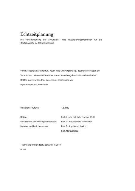 Echtzeitplanung - KLUEDO - Universität Kaiserslautern